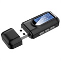 2-i-1 Bluetooth Ljudadapter med LCD Display RT11 - Svart