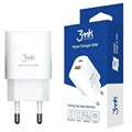 3MK HyperCharger 20W Snabb Laddare - USB-C, USB-A - Vit