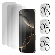 iPhone 16 Pro Max Härdat Glas Skyddsset - 6 St. - Genomskinlig