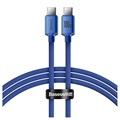 Baseus Crystal Shine USB-C / USB-C Kabel CAJY000703 - 2m - Blå