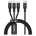Baseus Rapid 3-i-1 USB Typ-C Kabel CAMLT-SC01 - 1.5m - Svart