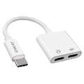 Hat Prince HC-13 USB-C / 3.5mm & Type-C Ljudadapter - Svart