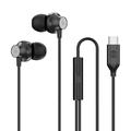 Forever EP-02 USB-C trådbundna hörlurar - svart
