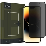 iPhone 15 Pro Max Hofi Anti Spy Pro+ Privacy Härdat Glas Skärmskydd - 9H - Svart Kant