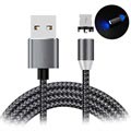 LED Magnetisk Lightning Laddningskabel - iPhone, iPad, iPod