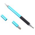 Stylish 3-i-1 Multifunktionell Stylus Penna & Kulspetspenna - Ljusblå