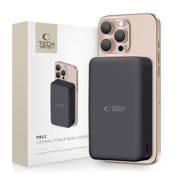 Tech-Protect PB12 LifeMag 20000mAh Magnetisk Trådlös Power Bank - 15W