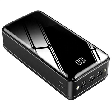 Trippel USB Snabb Powerbank 50000mAh - PD 18W - Svart