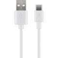 USB-C 3.1 till USB-A 2.0 hane kabel - 2m - Vit